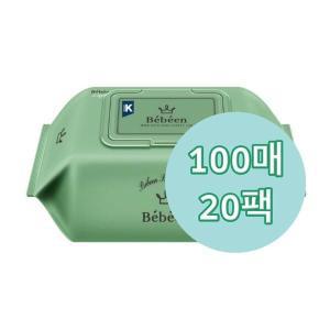 [신세계몰]베베앙 라이트 아기 물티슈 캡형 100매 총 20팩