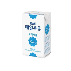 매일우유 3.4% 오리지널 멸균 흰우유 1000ml 12팩/무료배송