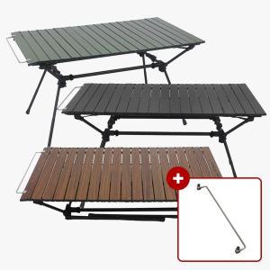 [버팔로] 캠핑 테이블 경량 롤 접이식 높이조절 좌식 빅필드+사이드랙 포함