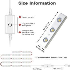 USB LED 필 라이트 화장대 밝기 조절 거울 램프 터치 스위치 센서 스위치 4000K 밝기 조절 거울 램프 메이