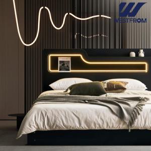 에스메랄다 프리미엄 LED 멀티 서랍형 수납침대 침대프레임 충전 콘센트 내장 (SS/Q/K) 3colors