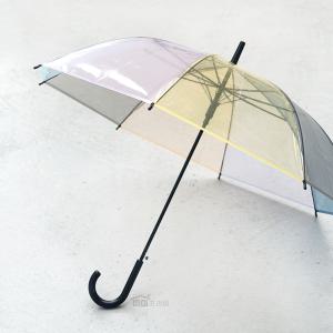 레인보우 장우산 투명 무지개 비닐우산 자동우산