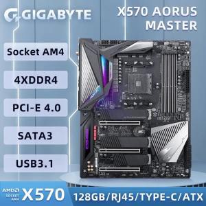 중고 GIGABYTE X570 AORUS 마스터 (rev.) 1.2 AMD Ryzen 3000 4000 5000 PCIe 4.0 SATA 6 Gb/s USB 3.2 M.2