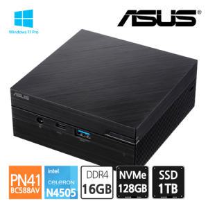 에이수스 ASUS 미니PC PN41-BC588AV N4505 Win11 Pro [ RAM16GB / NVMe128GB / SSD1TB ] 4K HDMI_MC