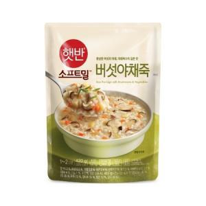 [무료배송] 햇반 소프트밀 비비고 버섯야채죽 420g 10개_MC