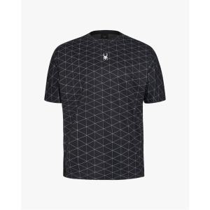 [스파이더](대구신세계)[스파이더 본사] 공용 그리드 패턴 티셔츠 SPHMCNRS306UPBK