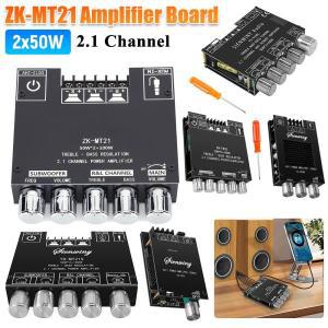 ZK-MT21 2.1 채널 서브우퍼 디지털 파워 사운드 앰프 보드, 블루투스 5.0 모듈, AUX 12V 24V, 2x50W + 100W