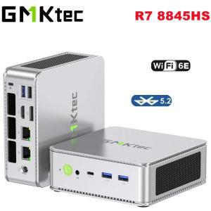 (미니PC 전문업체) GMKtec LAN 데스크 게이밍 미니 PC, K8, R7 8845HS, 윈도우 11, DDR5, 5600Mhz, PCIe4.0
