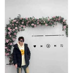 장미넝쿨 벽장식 조화 포토존 행잉 카페 축제 행사 로즈 덩굴 가렌드 꽃벽