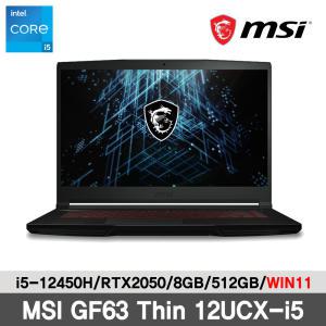 MSI GF63 Thin 12UCX-i5 WIN11 RTX2050/12th i5-12450H/8GB/NVMe 512GB/144Hz
