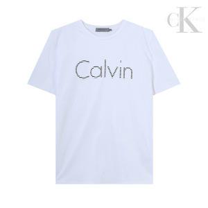 캘빈클라인 Calvin 로고 스트레치 반팔티_화이트 Calvin Klein Jeans regularfit J307566