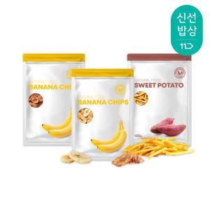 [품질보장]산과들에 바삭바삭 고소한 고구마스틱 구운 바나나칩 / 간식 안주