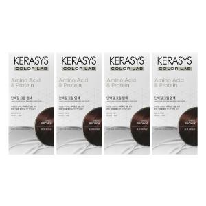 케라시스 단백질 크림 염색제, 초코브라운, 120g , 4개