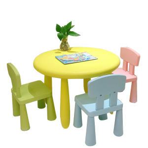 이케아 아기 유아 식탁 의자  미끄럼 방지 원형 테이블 및 플라스틱 유치원 가정용 장난감 어린이 쓰기 그