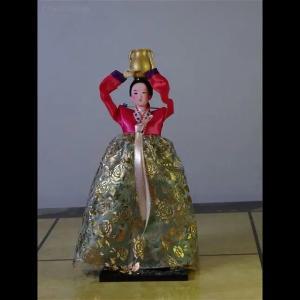 민속 인형 조각상 아름다움 여성 웨딩 홈 장식 예술 선물 공예품 데코 30cm