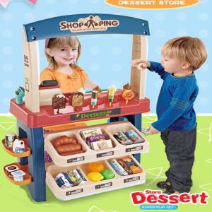 [꼬비마켓] 슈퍼마켓 장난감 쇼핑 유아동 어린이 아이스크림 카트 가게 마트 슈퍼 계산대 소꿉놀이