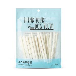 Think your dog teeth 소가죽 우유스틱껌, 250g, 44P, 1개