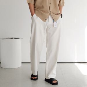 [신세계몰]여름 와이드핏 남자화이트팬츠 얇은 면 백바지 S-3XL