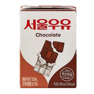 서울우유 멸균 초코우유 200ml 24팩