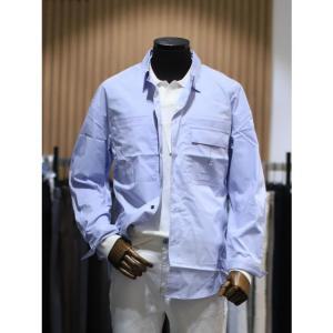 [갤러리아] BON 스카이블루 포켓 디테일 오버핏 셔츠형 재킷 BN3MBA673