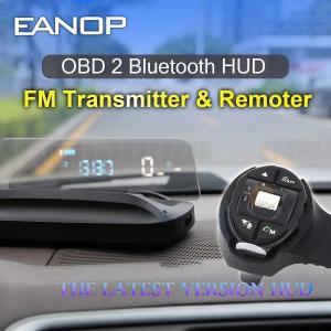 EANOP M40S 미러 MP3 HUD OBD II 헤드업 속도 프로젝터 범용 OBD2 차량 거치대Mp3 핸들 제어