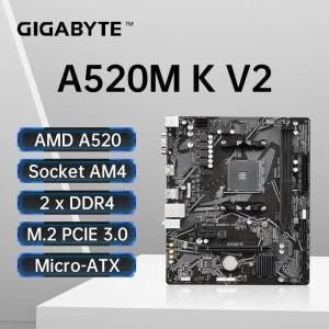 GIGABYTE A520M K V2  Micro-ATX A520 DDR4 5100(OC) MHz M.2 PCIe 3.0 AMD Ryzen 5000 시리즈 AM4 마더 보
