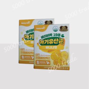 베이비락 19종 아기유산균 어린이 프로바이오틱스 아연 바나나맛 2박스 (60포)