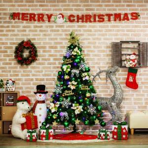 180cm 화이트그린 스카치솔잎 크리스마스 성탄절 트리 풀세트 대형트리