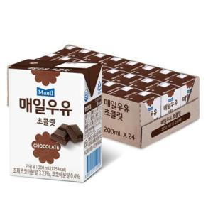 매일우유 멸균우유 초콜릿맛 200ml 24팩