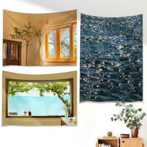 숲 창문 감성 카페 폭포 패브릭 포스터 바다 산 풍경 명화 인테리어