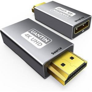 UANTIN HDMI 디스플레이 포트 어뎁터 4K 60Hz 1080p 120Hz Uni-Directional HDMI Male to DP Female Conver