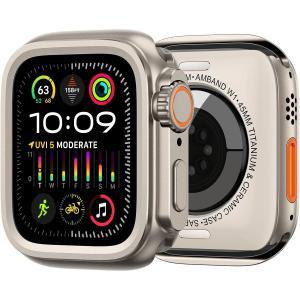 amBand 3 in 1 메탈 케이스 호환가능 Apple Watch 애플워치 시리즈 9/8/7 45mm, W1 범퍼프로텍터 [Turning