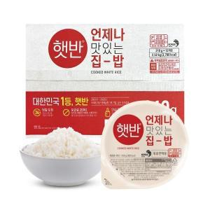 CJ제일제당 햇반 210g x 12개 간편한 즉석밥 백미쌀밥