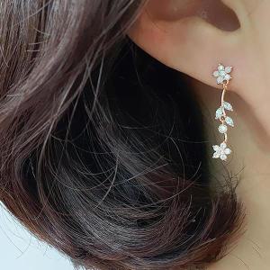 [셀러허브]여자 꽃 플라워 드롭 진주 큐빅 기념일 귀걸이 (S12379827)
