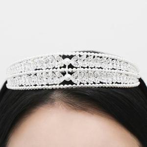 [신세계라이브쇼핑][옷자락] 여자 러블리 신부 화보 촬영 티아라 큐빅 헤어밴드