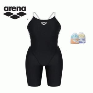 아레나 여성  4부  선수반신 수영복( 끈주머니증정) A4SL1CE08  BLK