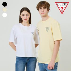 GUESS 게스진 남녀공용 NEW 삼각 반팔 티셔츠 MO2K9404