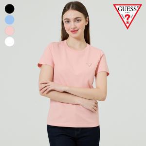 GUESS 게스진 여성 변형 미니삼각 반팔 티셔츠 YO2K9482