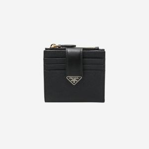 프라다 스몰 사피아노 레더 반지갑 슬레이트 블랙 Small Saffiano Leather Wallet Slate Black