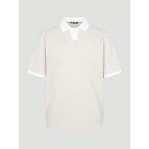 [빈폴] [Green] 투톤 피케 오픈 칼라넥 반소매 티셔츠  베이지 (BC4342N01A)