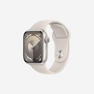 [정품] 애플 워치 9 41mm GPS 스타라이트 알루미늄 케이스 스포츠 밴드 S/M (국내 정식 발매 제품) Watch S