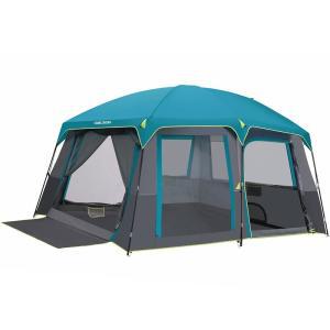 CAMEL CROWN 캠핑 텐트 10인용 가족 캐빈 텐트, 2개의 문과 4개의 창문 대형 다중 방 텐트, 바닥 매트 텐트