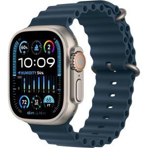 Apple Watch 애플워치 Ultra 2 [GPS + Cellular 49mm] 스마트워치 with 티타늄 케이스  블루 Ocean Band.