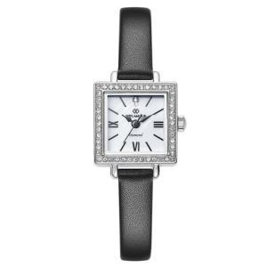 SOKOOB 디유아모르 여성 가죽밴드시계 DAW6101L BK 다이아몬드 시계