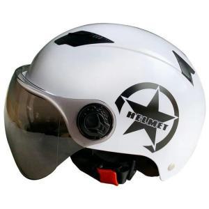 바이크 스냅백 헬멧 오토바이 이중 렌즈 자전거 스쿠터 하프 사이클링 LED 경량 모토 안전 캡