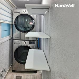 [하드웰] 시스템 벽선반 3단 높이100cm 세탁실 벽걸이 원목 다용도실