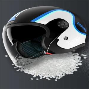 [바이크용품]남녀 공용 스쿠터 오토바이 헬멧 이중 렌즈 레이싱 하프 사계절 더블 Casco Capacete