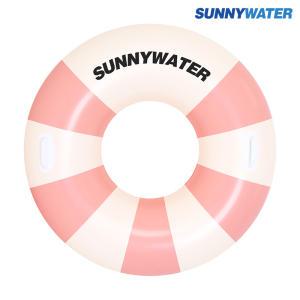 써니워터 원형 스트라이프 튜브(핑크) 75cm 물놀이튜브 어린이 키즈 초등 주니어 수영장 중형 에어 링튜브