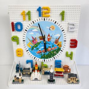어린이날 준비! 나만의 시계 글자블럭 교육용 야광 벽시계 레고호환 저소음 시계만들기