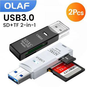 sd카드리더기 OLAF 카드 리더기 USB 3.0 마이크로 SD TF 메모리 읽기 어댑터 고속 2 인 1 리더 전화 PC 노